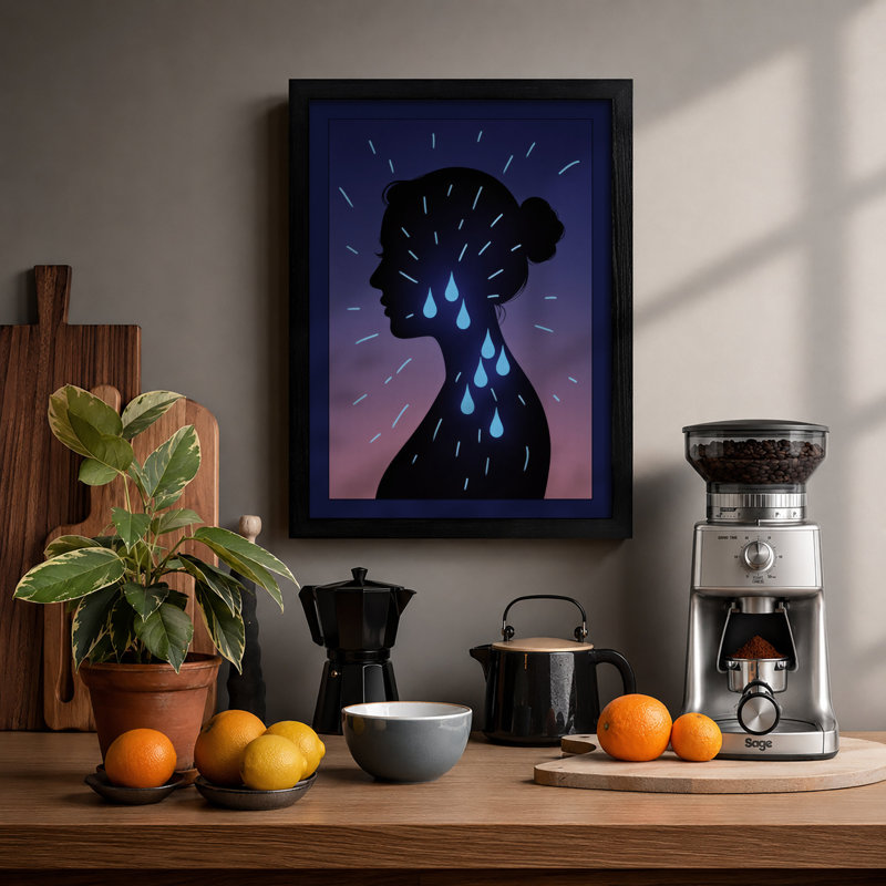 Inner Light Modern - Framed Print, A3 - 42.0 x 29.7 cm, Black