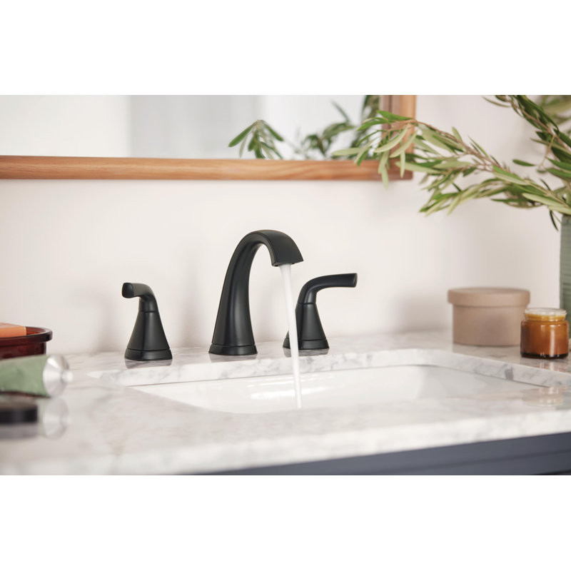 Parkwood 2-handle Bathroom Faucet with Drain Assembly, Matte Black