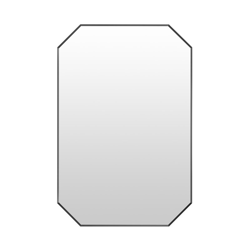 Miroir mural de salle de bain Kellett, 35,5 po x 24 po, Noir mat