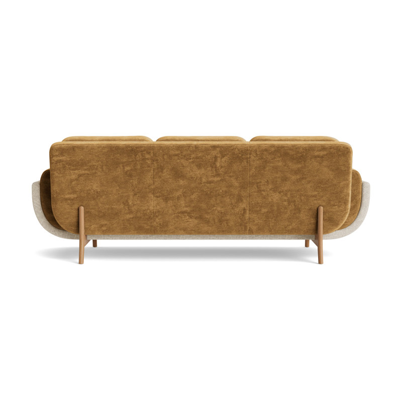 Regatta 100 Sofa, Natural, Vintage Chenille-Bronze/Textured Slub Weave-Toffee