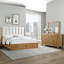 Mobilier de chambre à coucher en bois naturel avec commode à 6 tiroirs 1Pc