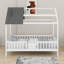 Lit simple en bois en forme de maison-1767263669