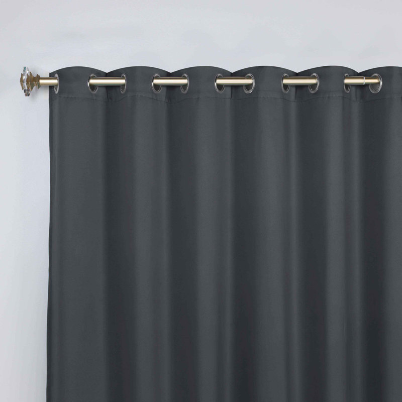 Paire de rideaux obscurcissant avec œillets Millendon, Gris, L 70 po x L 63 po