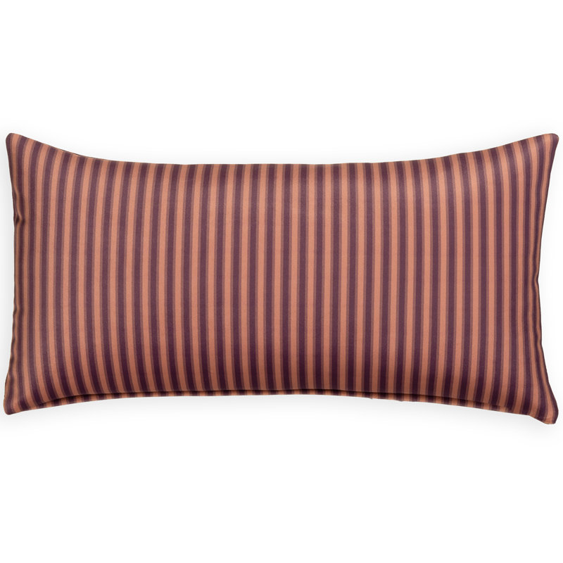Coussin Leyton Mayfair Meadow, Polyfill, Cerise rayée, 21 po x 12 po