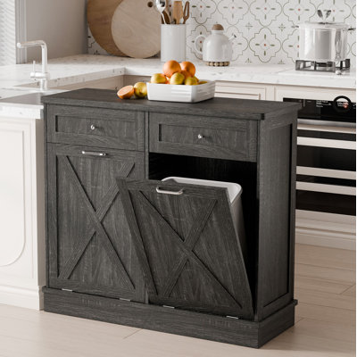 Havant Double Tilt Out 10 Gallon Cabinet Trash Can(Not Include Trash Can)