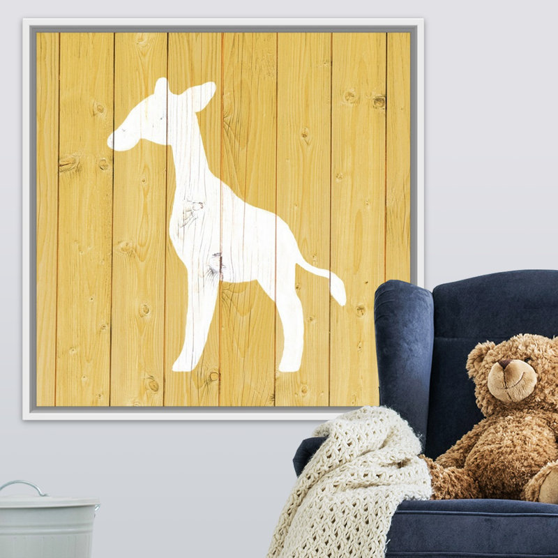 « giraffe zoo animal shape », impression, H 36 po x l 36 po x P 1,75po, Cadre pour toile flottant blanc