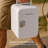 OVENTE Mini Fridge, 4L Capacity Fits 6 Can Beverages, Portable Personal Refrigerator and Small Cooler for Skin Care, Cosmetics or Food, Ideal for Bedroom, Home Office, Dorm and Car, White RF04W