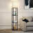 Brantwood 63'' Dimmable LED Column Floor Lamp with Shelves & Remote Control