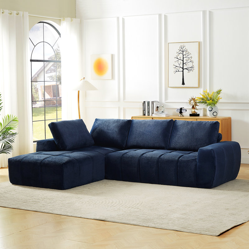 Canapé modulaire en L pour salon, appartement et espaces de réception, Orienté à gauche (vu de face)