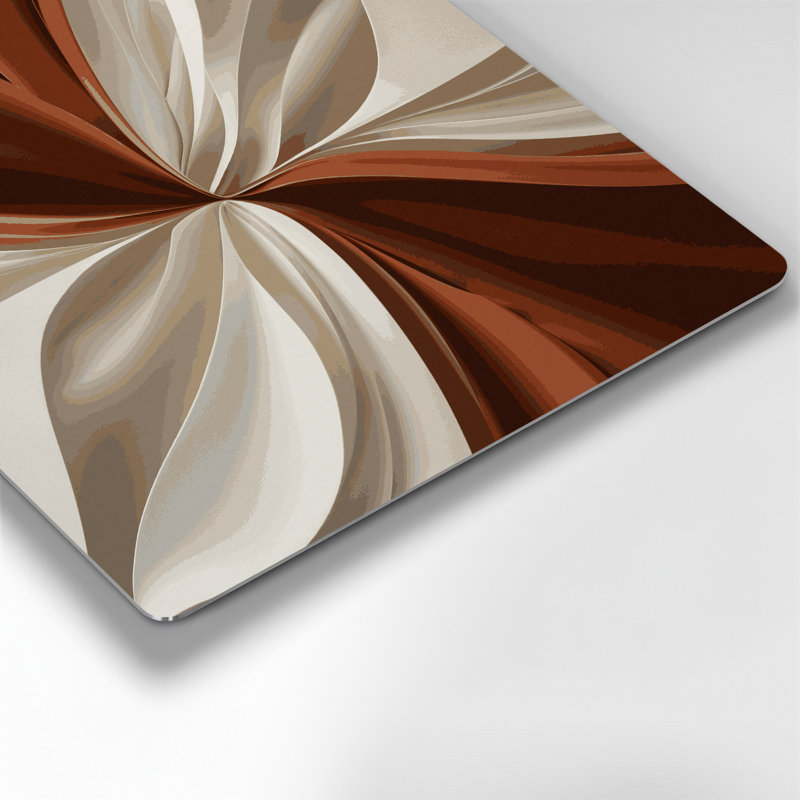 Gradient Abstract 57 Beige Metal Wall Art, 12" H x 12" W