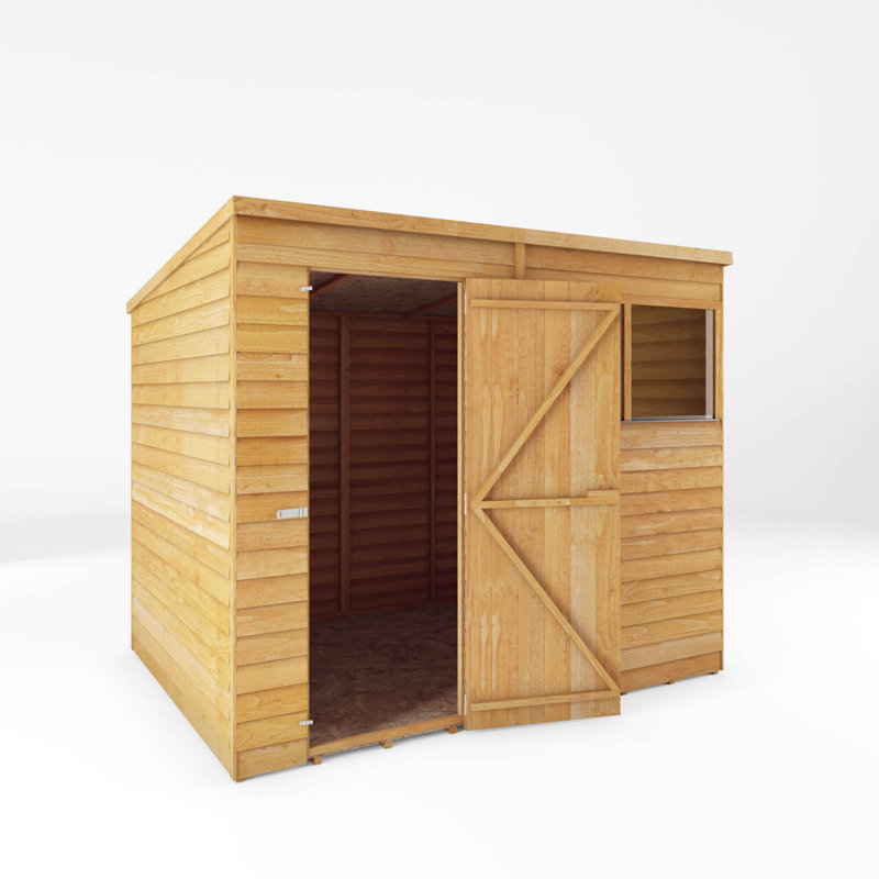 Mercia 8 x 6ft Overlap Pent Shed, Yes