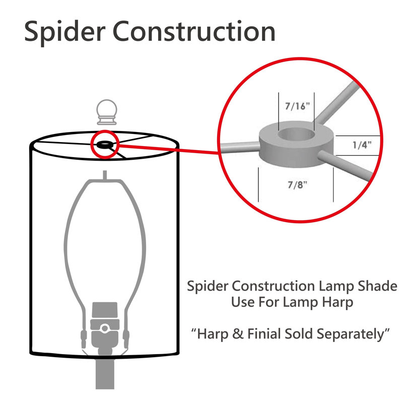 Off-White Network Fabric Empire Lamp Shade, 14"