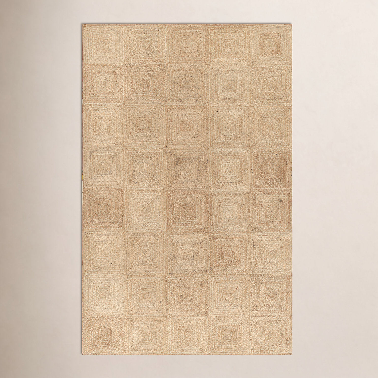 Mykonos Natural Hand-Woven Geometric Jute Rug, Rectangle 8'10" x 11'10"