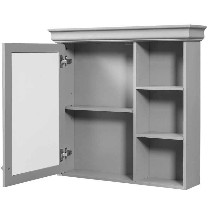 Armoire à pharmacie de salle de bain avec miroir, murale, facile à nettoyer, tablettes réglables pour la chambre à coucher, armoire à miroir de 30 po, charnières à fermeture en douceur, exigences de rangement dans les petites salles de bain
