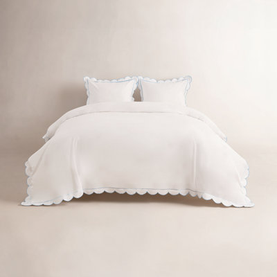 SCALLOP FRAME PERCALE DUVET SET