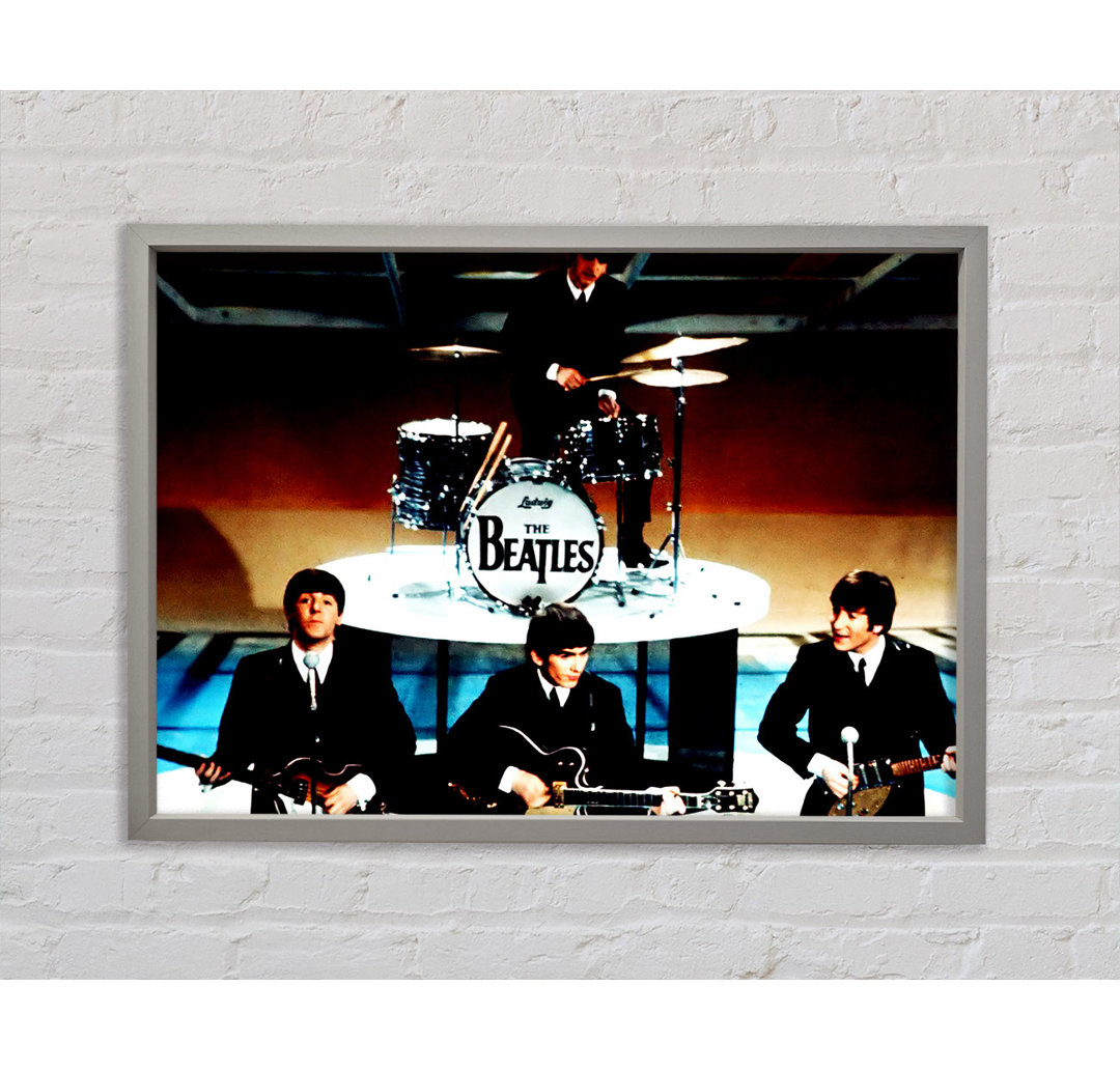 The Beatles On Stage - Einzelbildrahmen Kunstdrucke auf Leinwand