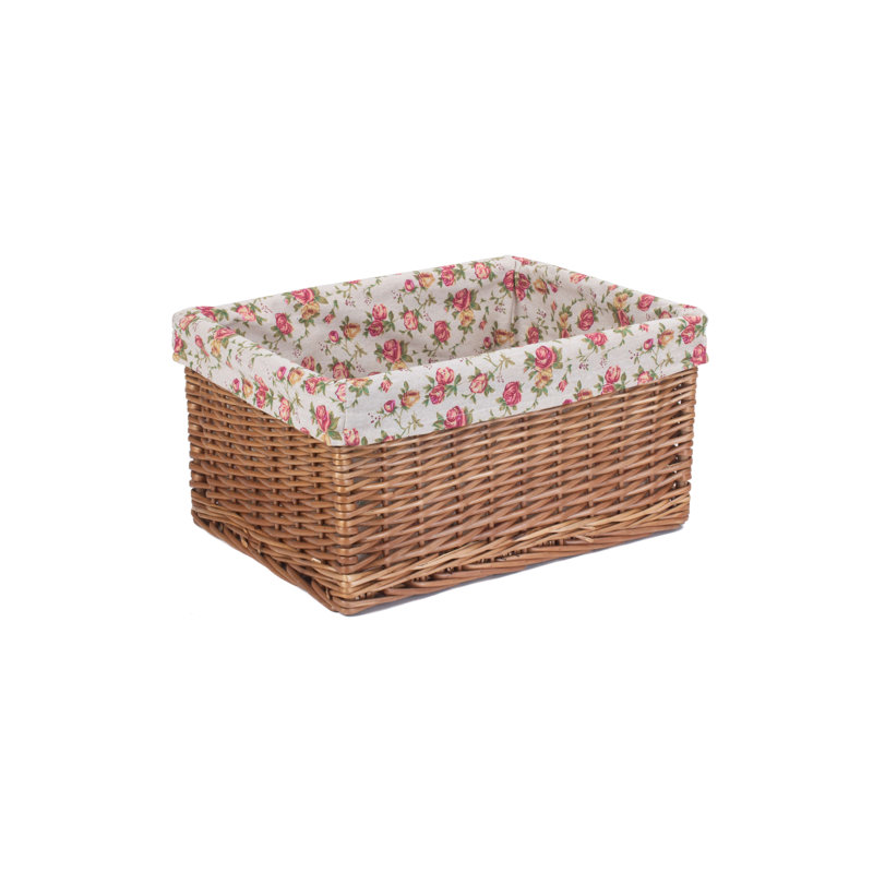 Wicker Storage Basket with Lining, Extra large