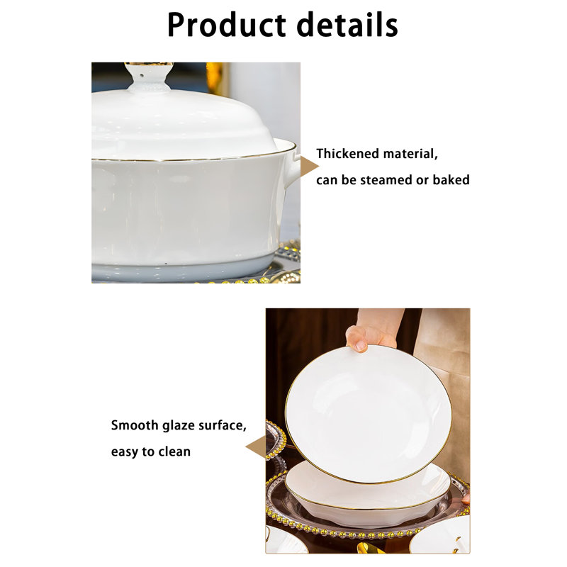 Camina 10 Piece Ceramic Dinnerware Set - Service for 10