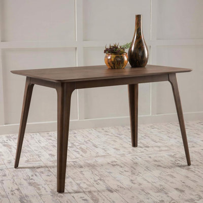 47.2-Inch Mid-Century Modern Rubberwood Dining Table