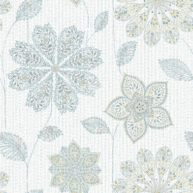 NuWallpaper NU1697 Gypsy Floral BlueGreen Peel  Stick Wallpaper   Amazonin Home Improvement