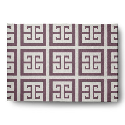 Chenille Geometric Indoor / Outdoor Rug