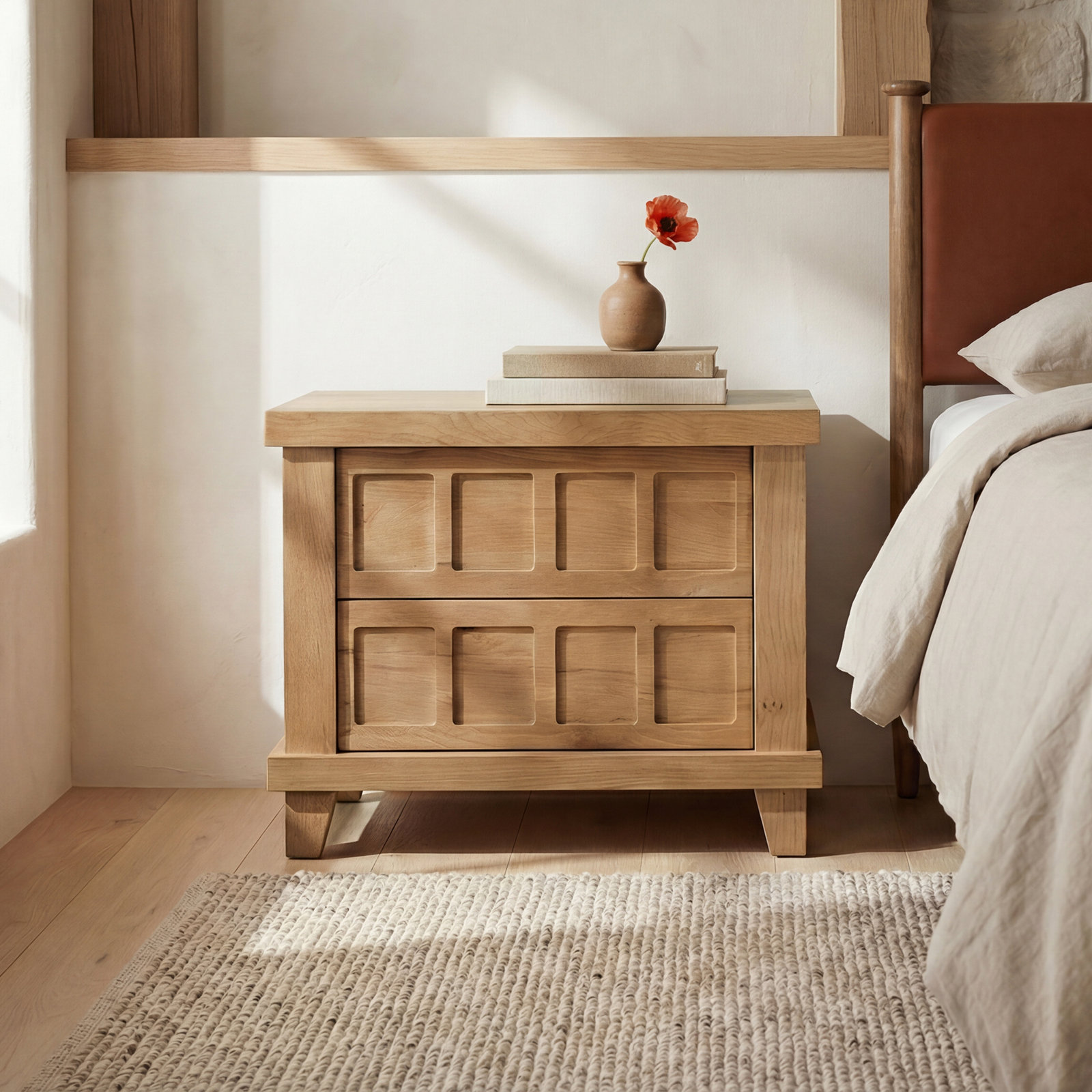 Red Oak Nightstand, Brown