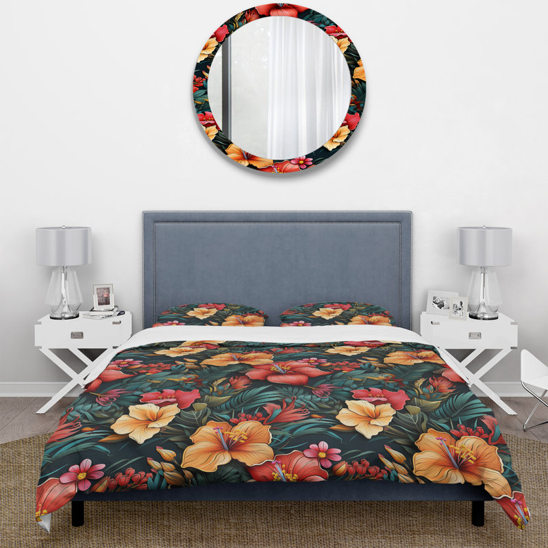 Ensemble de housse de couette Tropical Essence, Housse de couette pour très grand lit et 2 très