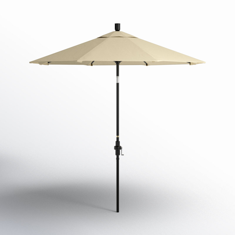 Parasol de marché 7,5 pi Brent, Toile Sunbrella® beige antique, Noir, noir, noir, noir