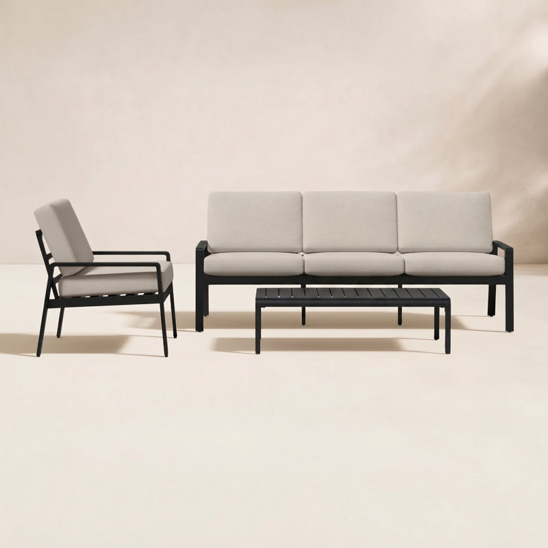Mittal 3 Piece Outdoor Conversation Set