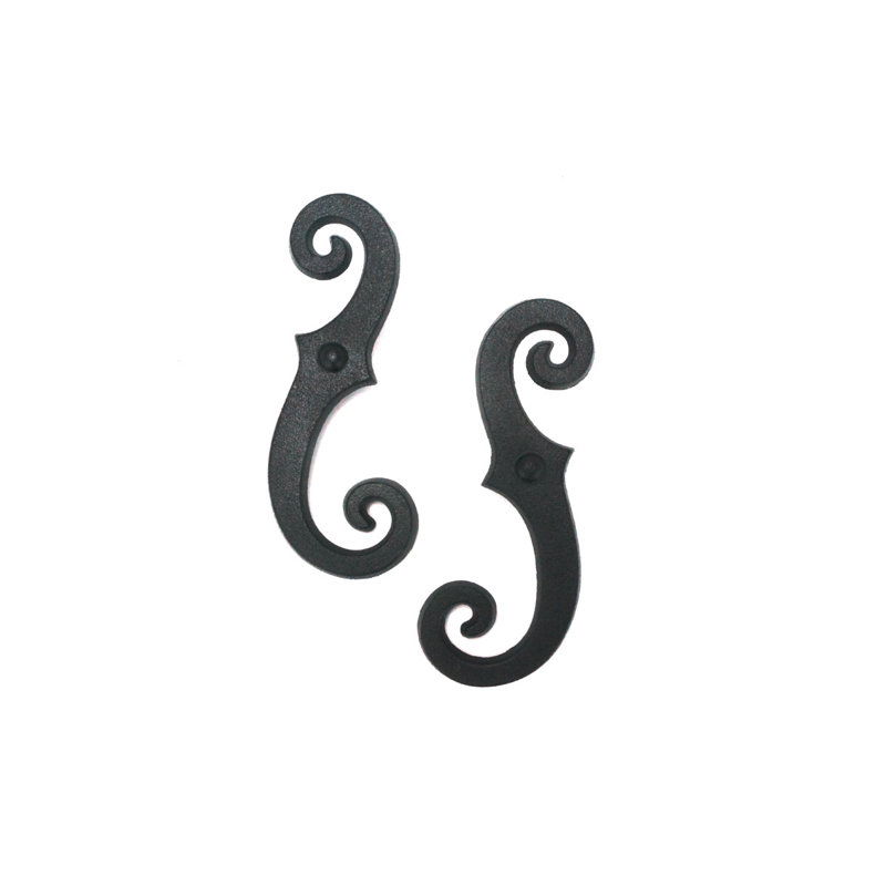 Faux Beveled Smooth Scroll Shutter Dog with Lag Bolt