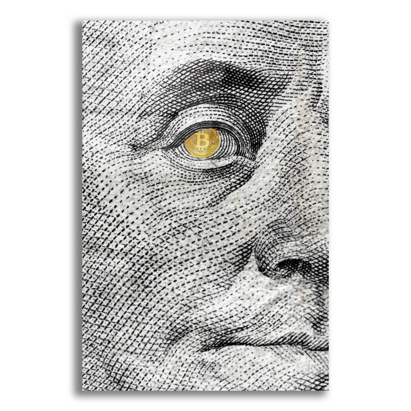 L'argent règle le monde par Andrea Haase - impression sans cadre, H 16 po x l 12 po x P 0,13 po