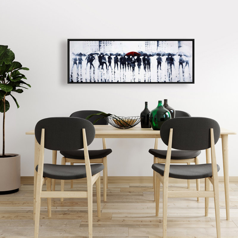 " Silhouettes Walking In The Rain "