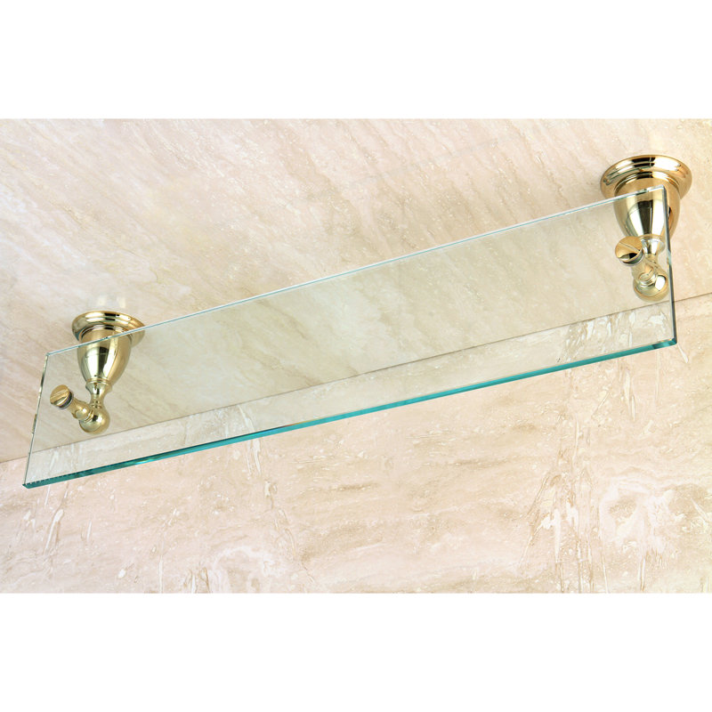 Tablette en verre Kingston, Laiton poli