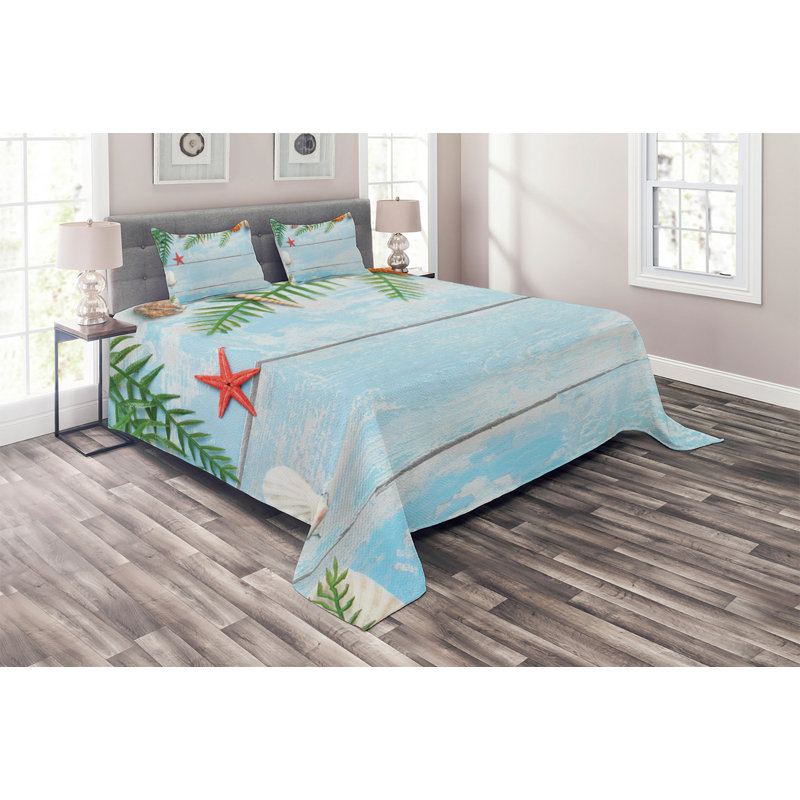Seashells Coastal Coverlet