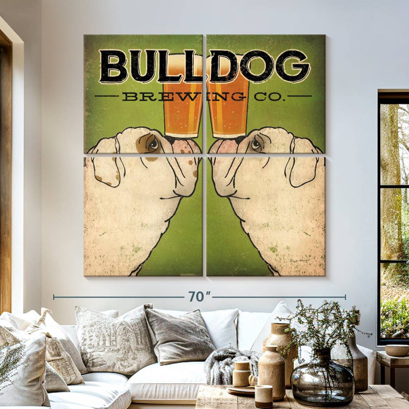 Brampt Bulldog Brewing, H 57 po x l 57 po