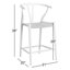 Tabouret de bar / de comptoir en bois massif Fairbanks-869017176-869017178-869017177