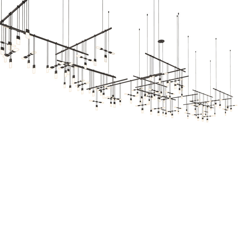 Suspenders® 35 - Light LED Chandelier, Satin Black