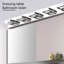 Style moderne en fer chromé lumineux et lumineux pour meuble-lavabo et miroir