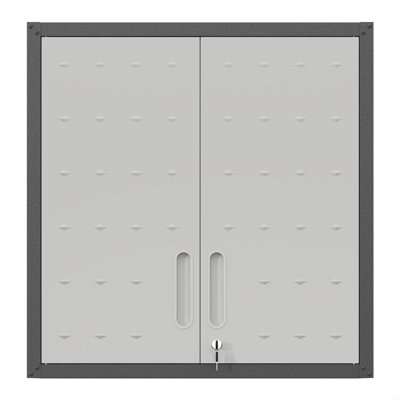 Metal Wall-Mounted Tool Storage Cabinet With Locking Door And 1 Shelf