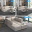 Canapé modulaire en lin avec rangement modulaire, beige-64574774