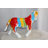 Nifao Collection A Burst of Color Dripping Paint Fiberglass Donkey Statue 33" x 11" x 21"H