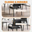 Chaise de conférence empilable en cuir 22,24 po avec structure en métal et 6 chaises