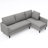 Modern Upholstered Sectional Sofa | L-shaped Couch With Sofa Bed & Convertible Loveseat | Multi-functional Furniture For Living Room, Study, Den,gray-853946383