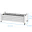 Large Raised Garden Bed With Lockable Wheels, Resin Planter Box For Patio And Backyard