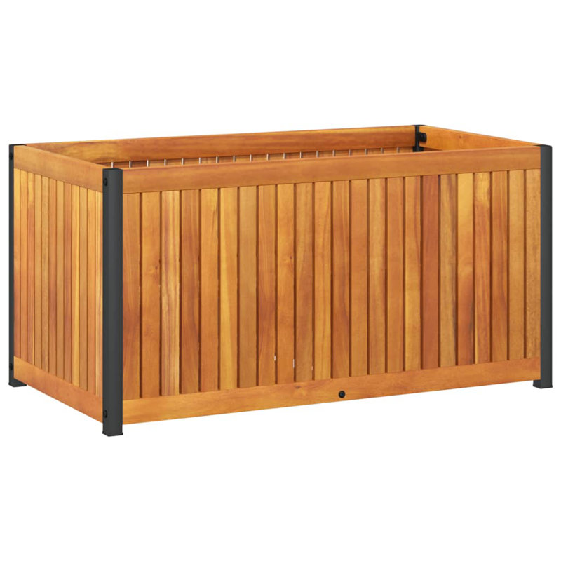 14 Wood Planter, 45cm H x 85cm W x 44cm D