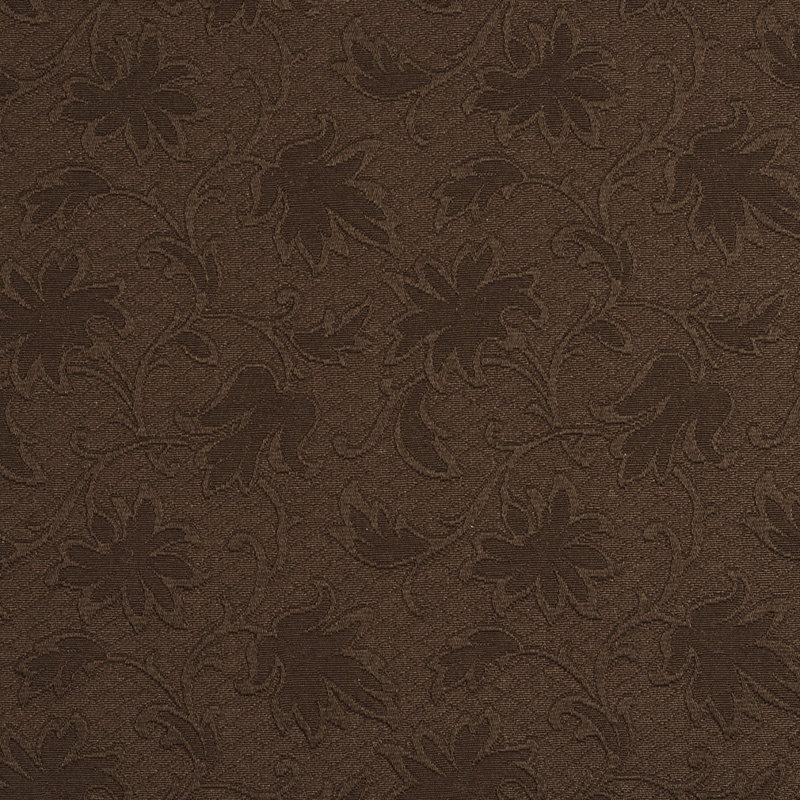 Tissu floral matelassé, Brun