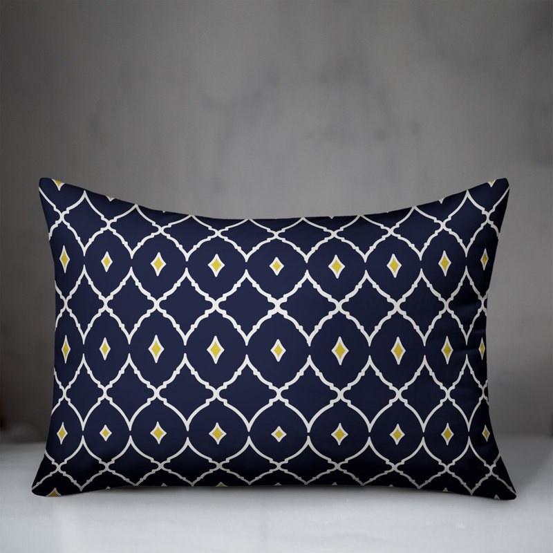  Coussin Diamond, Bleu / blanc