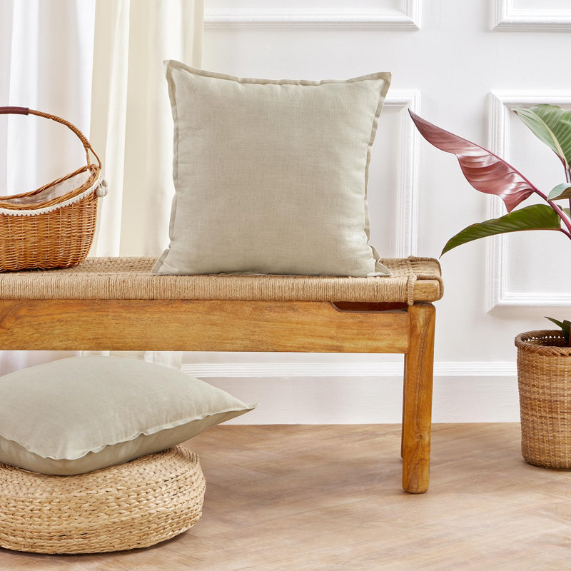 Santa Barbara - 100% Pure Linen Pillow Cover, Natural