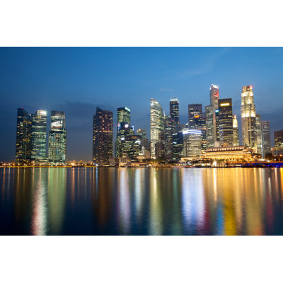 Skyscrapers In Singapore by AND-ONE - Wrapped Canvas Print