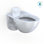 Toilette murale à chasse allongée TOTO® Tornado FLUSH® avec CEFIONTECT, coton blanc